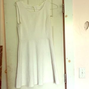 Floral pattern white party dress